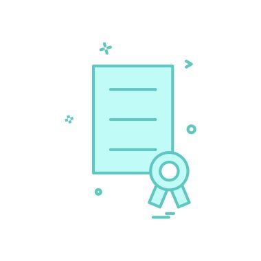 Belge dosya ödül şerit simge vektör tasarım ödülü