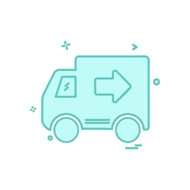 Kamyon simgesi tasarım vektörü