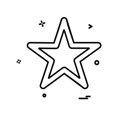 Yıldız simgesi tasarlamak vektör 