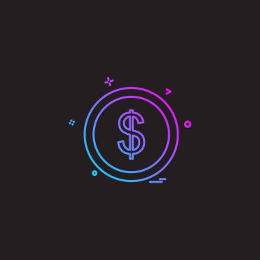 Dolar simgesi tasarım vektörü
