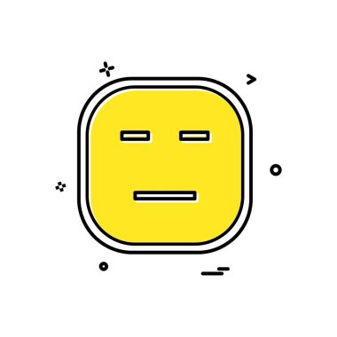 Üzgün emoji simgesi tasarım vektörü