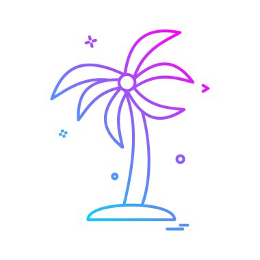 Ağaç simgesi tasarım vektörü