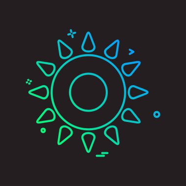 Güneş simgesi tasarım vektörü