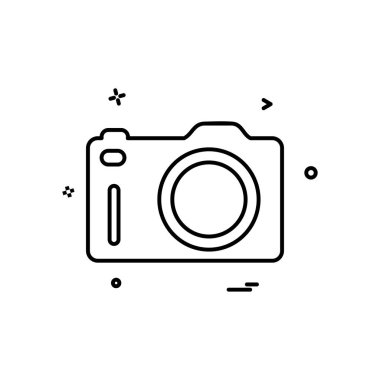 Kamera simgesi tasarım vektörü