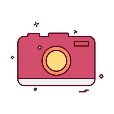 Kamera simgesi tasarım vektörü