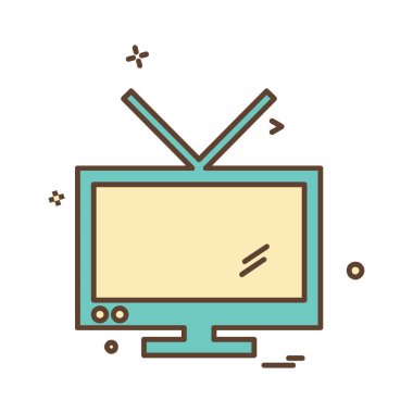 TV simgesi tasarım vektörü