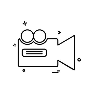 Kamera simgesi tasarım vektörü