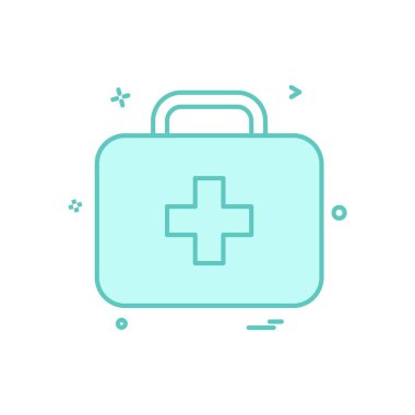 İlk yardım kutusu simge tasarlamak vektör