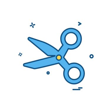 Makas simge tasarlamak vektör