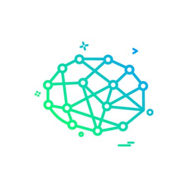 Yapay devre zeka simgesi vektör tasarımı