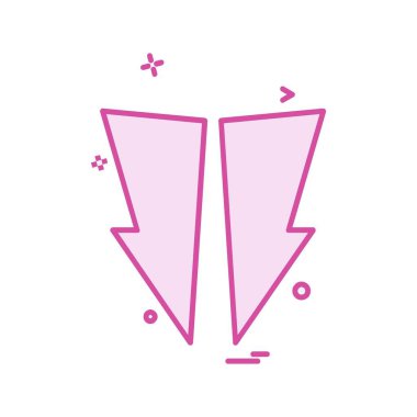 Aşağı ok simgesi tasarım vektörü