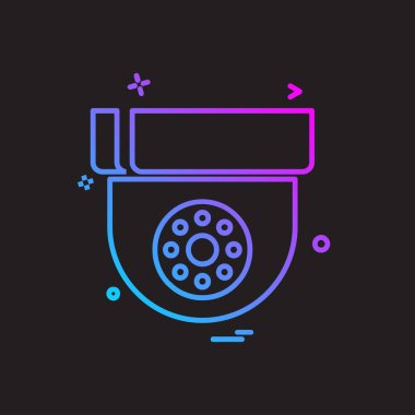 CCTV kamera simge tasarlamak vektör