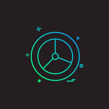 Tekerlek Simgesi Tasarım Vektörü