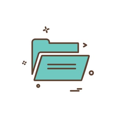 Klasör simge tasarlamak vektör 