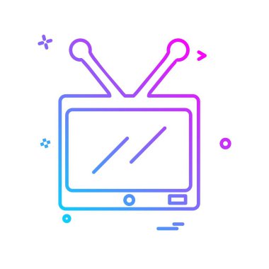 TV simgesi tasarım vektörü