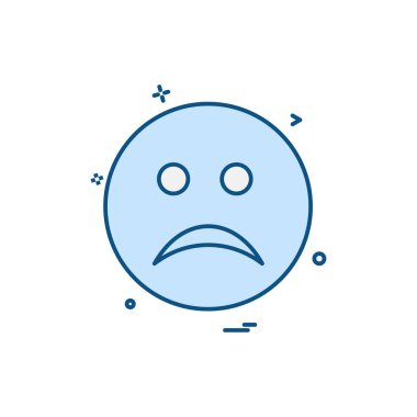 Emoji simgesi tasarım, renkli vektör çizim