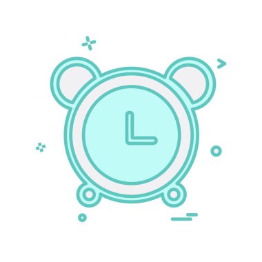 saat düz ikon vektör illüstrasyonu 