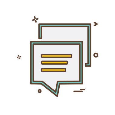 Sohbet simgesi tasarım vektörü