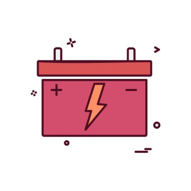 Batarya simgesi tasarım vektörü