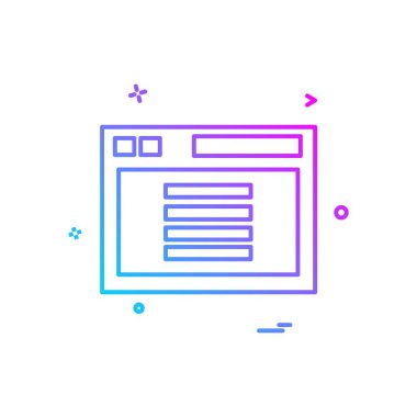 Web yerleşim simgesi tasarım vektörü