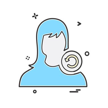 Avatar kadın simge tasarım vektörü