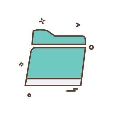 Klasör simge tasarlamak vektör 