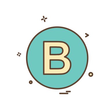 B simge tasarlamak vektör