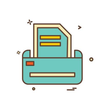 Yazıcı simge tasarlamak vektör 