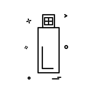 USB aygıt simgesi tasarım, renkli vektör çizim