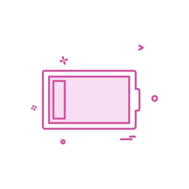 Batarya simgesi tasarım vektörü