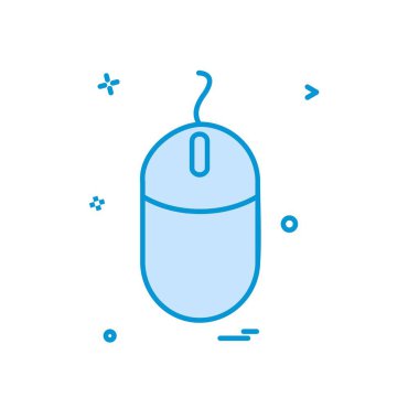 Bilgisayar fare düz simge vektör çizim 