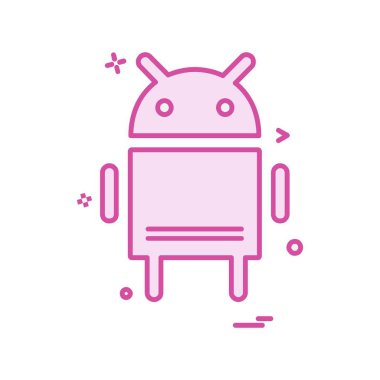 Android düz simge vektör çizim 