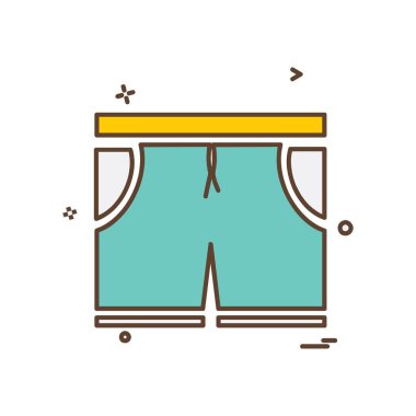 Şort simge tasarlamak vektör