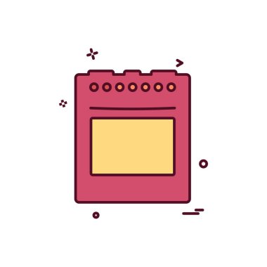 Mobilya simgesi tasarım, renkli vektör çizim