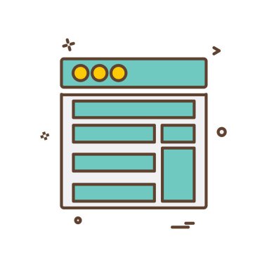 Web düzen simge tasarlamak vektör