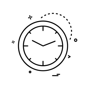 saat düz ikon vektör illüstrasyonu 