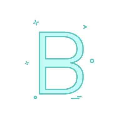 b harfi simge vektör tasarımı tasarlamak