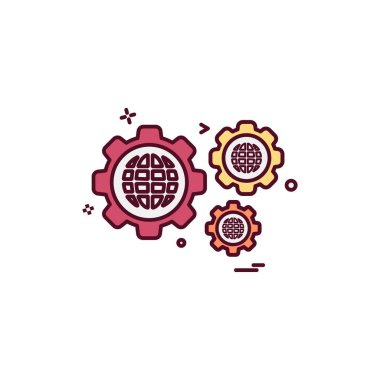 Vites simgesi tasarım vektörü 