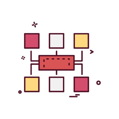 Ağ simgesi tasarım vektörü