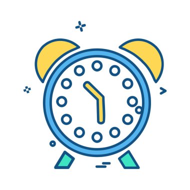 saat düz ikon vektör illüstrasyonu 