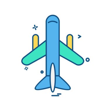 Uçak simgesi tasarım vektörü