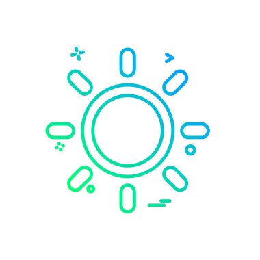 Güneş simgesi tasarım vektörü