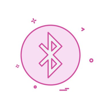 Bluetooth düz simge vektör çizim 