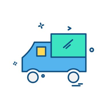 Kamyon simgesi tasarım vektörü