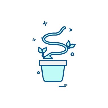 Bitki simgesi tasarım vektörü 