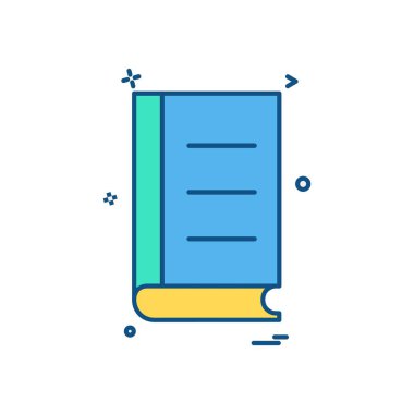 kitap simgesi tasarımı vektör çizimi 