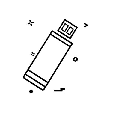 USB aygıt simgesi tasarım, renkli vektör çizim