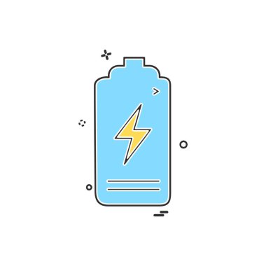 Batarya simgesi tasarım vektörü