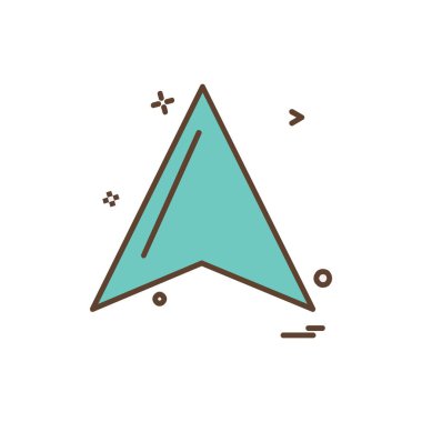 Yukarı ok simgesi tasarım vektörü