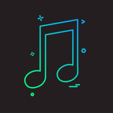 Müzik simge tasarlamak vektör
